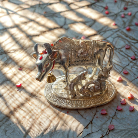 Kamdhenu & Lord Krishna side view