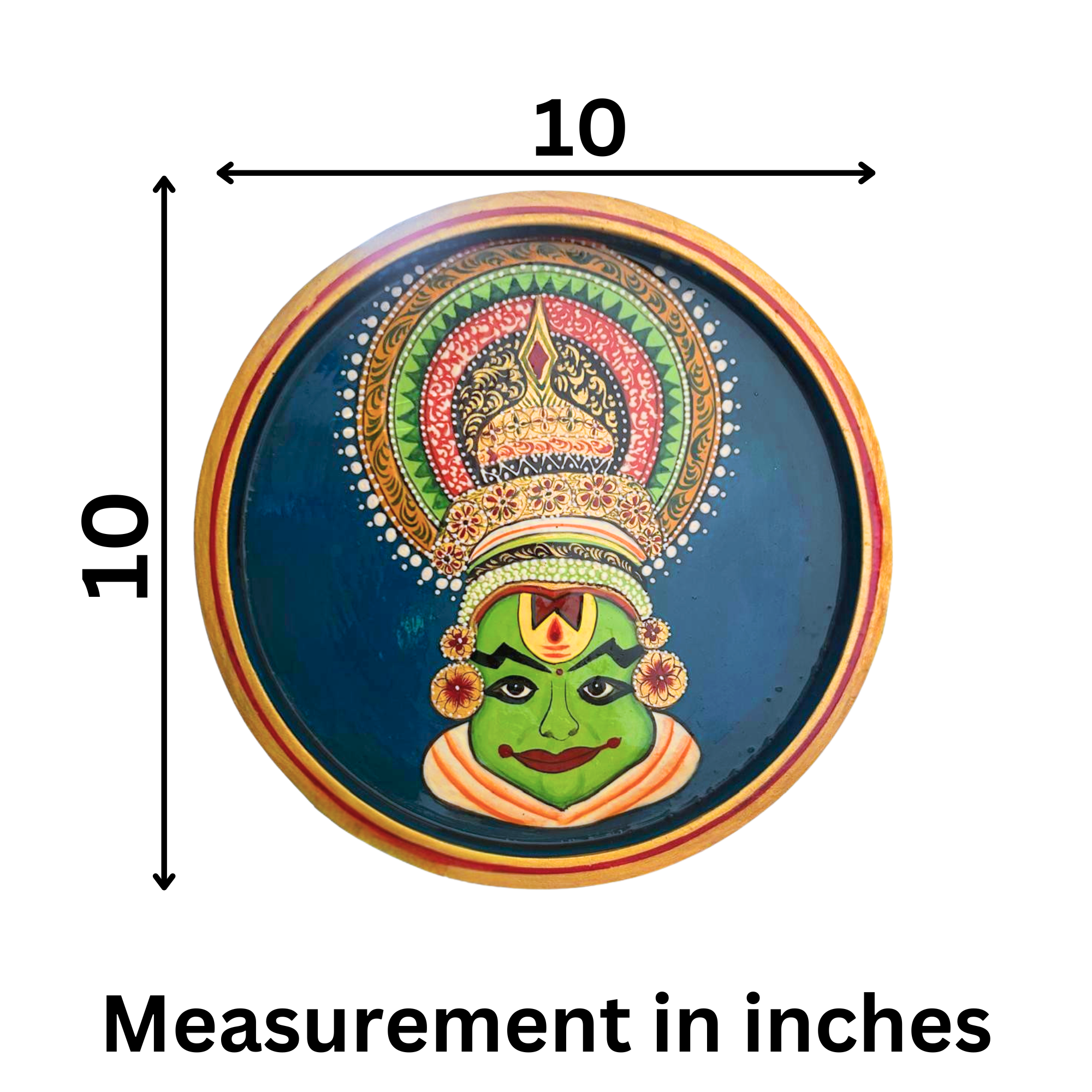 Kathakali Hand painted Wall plate - Image 3